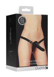 Shots Ouch Silicone Strap-on Adjustable black